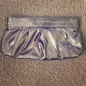 NWOT Silver Clutch Handbag